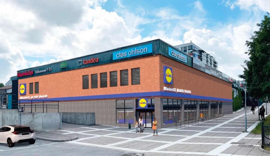 Ombyggnation för ny Lidl-butik